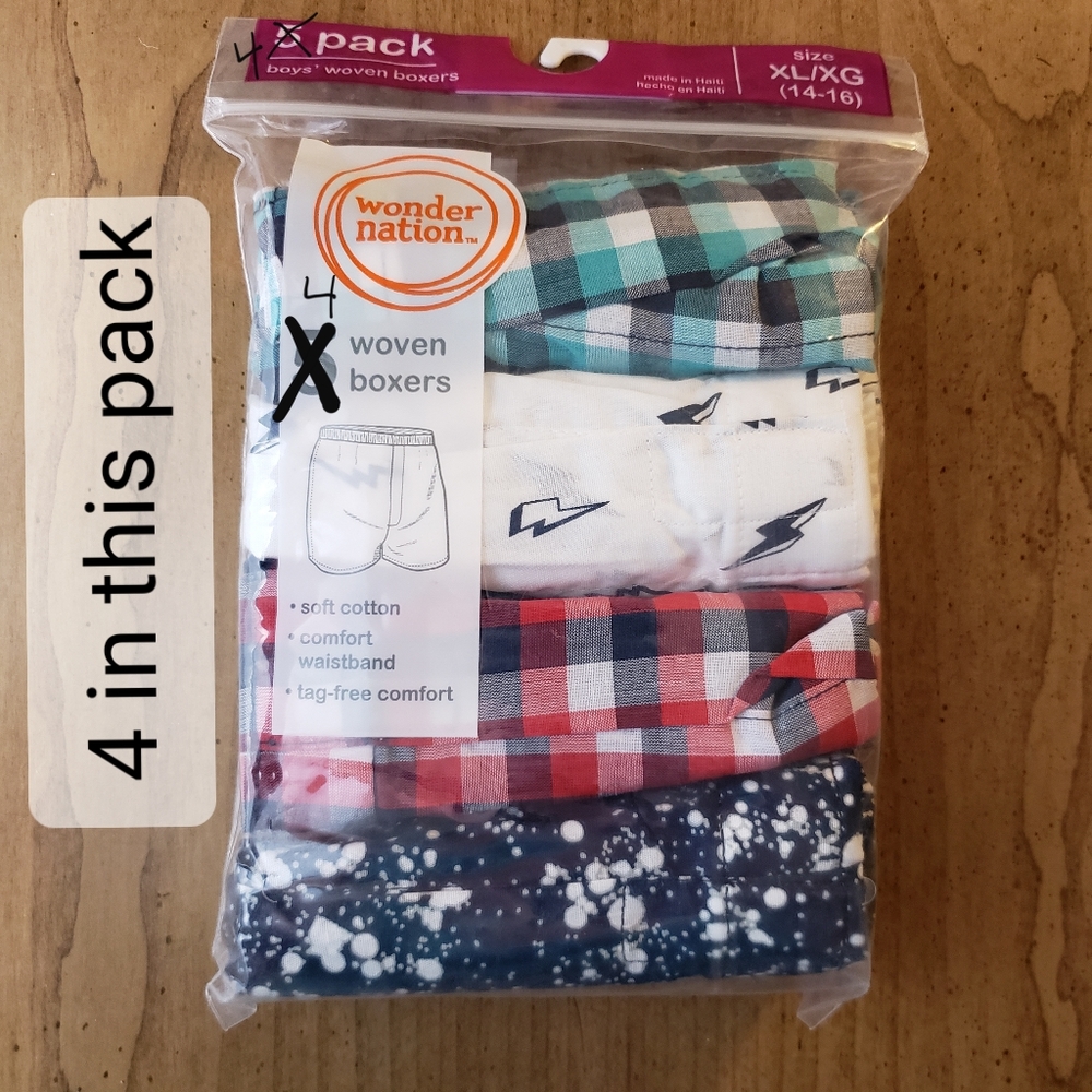 NWT Wonder Nation Boys Boxer Briefs ***4 pack***